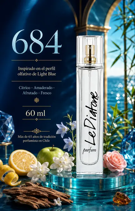 Perfume Le Diatone 684, inspirado en Light Blue Mujer