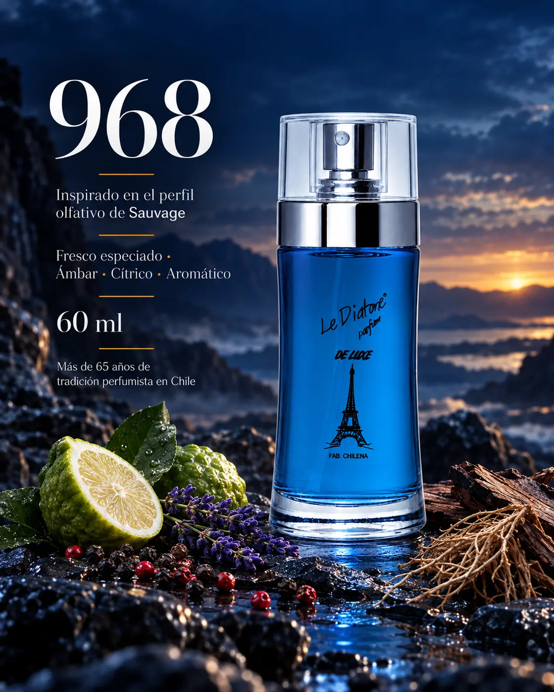 Perfume Le Diatone 968, inspirado en Sauvage